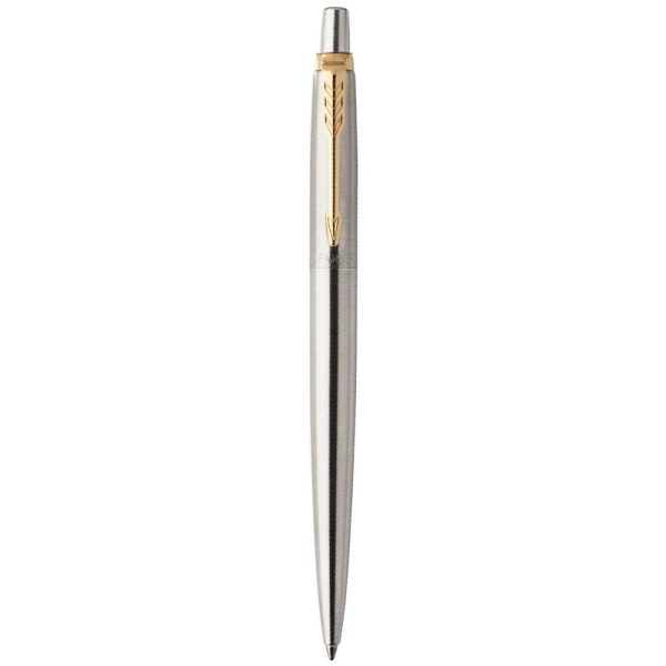 ΣΤΥΛΟ JOTTER STAINLESS STEEL GT – ΑΣΗΜΙ ΜΕ ΧΡΥΣΕΣ ΛΕΠΤΟΜΕΡΕΙΕΣ BALLPOINT PARKER