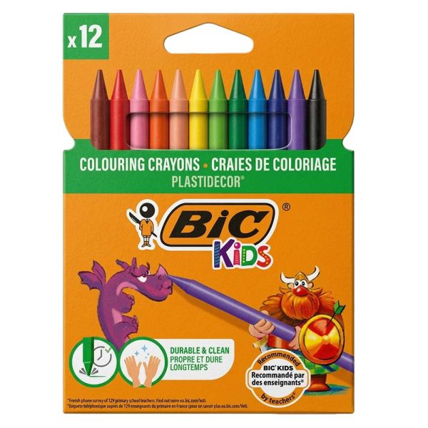 ΚΗΡΟΜΠΟΓΙΕΣ KIDS PLASTIDECOR 12ΤΜΧ BIC