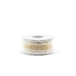 ΚΟΡΔΕΛΑ ΛΙΝΑΤΣΑ ΜΕ ΛΕΥΚΗ ΔΑΝΤΕΛΑ 4CM X 5M (TJ3-4) PARTYDECO