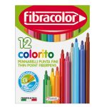 ΜΑΡΚΑΔΟΡΟΙ ΖΩΓΡΑΦΙΚΗΣ ΛΕΠΤΟΙ COLORITO SUPERWASHABLE 12ΤΕΜ. FIBRACOLOR