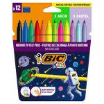 ΣΕΤ ΜΑΡΚΑΔΟΡΟΙ ΖΩΓΡΑΦΙΚΗΣ KIDS KID COULEUR COSMO 12 ΧΡΩΜΑΤΑ (6 + 3 NEON + 3 PASTEL) BIC