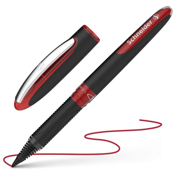ΣΤΥΛΟ ROLLERBALL ΜΕ ΚΑΠΑΚΙ ONE SIGN PEN 0.8 MM ΚΟΚΚΙΝΟ RED SCHNEIDER