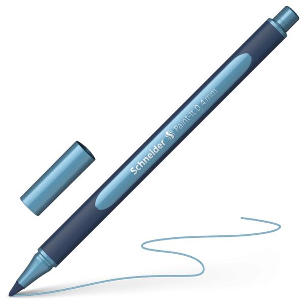 ΣΤΥΛΟ ROLLERBALL ΜΕ ΚΑΠΑΚΙ PAINT-IT 050 METALLIC 0.4 MM POLAR BLUE ΓΑΛΑΖΙΟ SCHNEIDER
