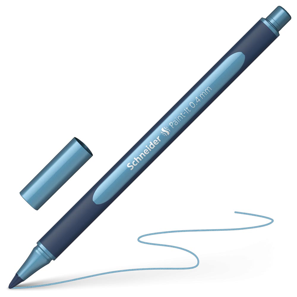 stylo-rollerball-me-kapaki-paint-it-050-metallic-0-4-mm-polar-blue-galazio-schneider ΣΤΥΛΟ ROLLERBALL ΜΕ ΚΑΠΑΚΙ PAINT-IT 050 METALLIC 0.4 MM POLAR BLUE ΓΑΛΑΖΙΟ SCHNEIDER