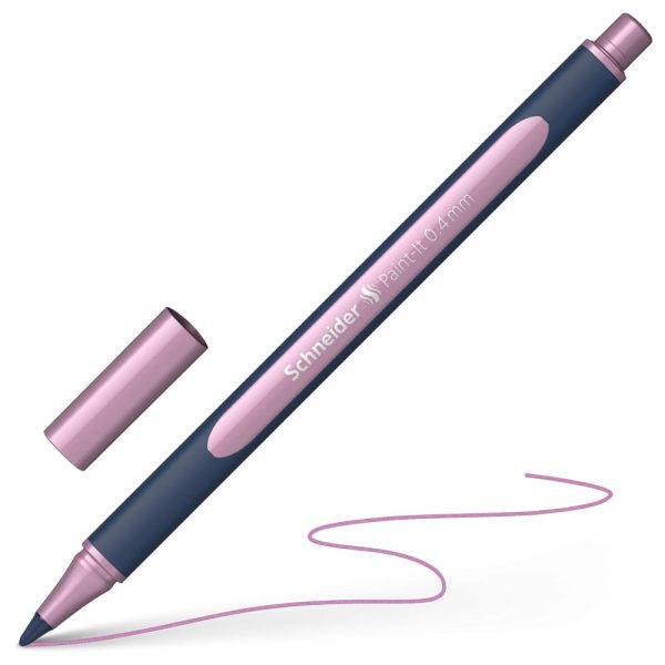 ΣΤΥΛΟ ROLLERBALL ΜΕ ΚΑΠΑΚΙ PAINT-IT 050 METALLIC 0.4 MM ROSE ΡΟΖ SCHNEIDER