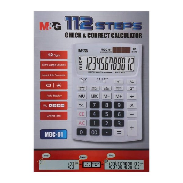 ΑΡΙΘΜΟΜΗΧΑΝΗ ΓΡΑΦΕΙΟΥ 12 ΨΗΦΙΩΝ CHECK & CORRECT (MGC-01) ADG98759 M&G