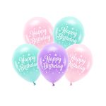 ΜΠΑΛΟΝΙΑ ΛΑΤΕΞ ECO 26cm HAPPY BIRTHDAY ΡΟΖ 5 ΤΕΜΑΧΙΑ (ECO26P-201-081-5) PARTYDECO