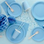 ΧΑΡΤΙΝΑ ΠΙΑΤΑ ΑΝΟΙΧΤΟ ΜΠΛΕ ΣΙΕΛ 23cm (6 ΤΕΜ) PARTYDECO