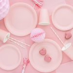 ΧΑΡΤΙΝΑ ΠΙΑΤΑ ΑΝΟΙΧΤΟ ΡΟΖ 23cm (6 ΤΕΜ) PARTYDECO