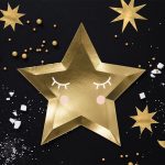 ΧΑΡΤΙΝΑ ΠΙΑΤΑ ΑΣΤΕΡΙ LITTLE STAR 27cm ΧΡΥΣΑ (6 ΤΕΜ) PARTYDECO - Image 2