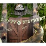 ΧΑΡΤΙΝΟ ΠΑΝΟ ΓΕΝΕΘΛΙΩΝ HAPPY BIRTHDAY JURASSIC WORLD 45x165cm (GRL131) PARTYDECO - Image 2