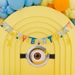 ΧΑΡΤΙΝΟ ΠΑΝΟ ΓΕΝΕΘΛΙΩΝ HAPPY BIRTHDAY MINIONS 50x153cm (GRL130) PARTYDECO - Image 2