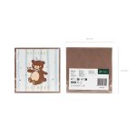 ΚΑΡΤΑ ΕΥΧΕΤΗΡΙΑ ΓΕΝΕΘΛΙΩΝ ΑΡΚΟΥΔΑΚΙ MY FIRST BIRTHDAY 14x14cm (KAR14) PARTYDECO - Image 3