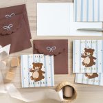 ΚΑΡΤΑ ΕΥΧΕΤΗΡΙΑ ΓΕΝΕΘΛΙΩΝ ΑΡΚΟΥΔΑΚΙ MY FIRST BIRTHDAY 14x14cm (KAR14) PARTYDECO - Image 5
