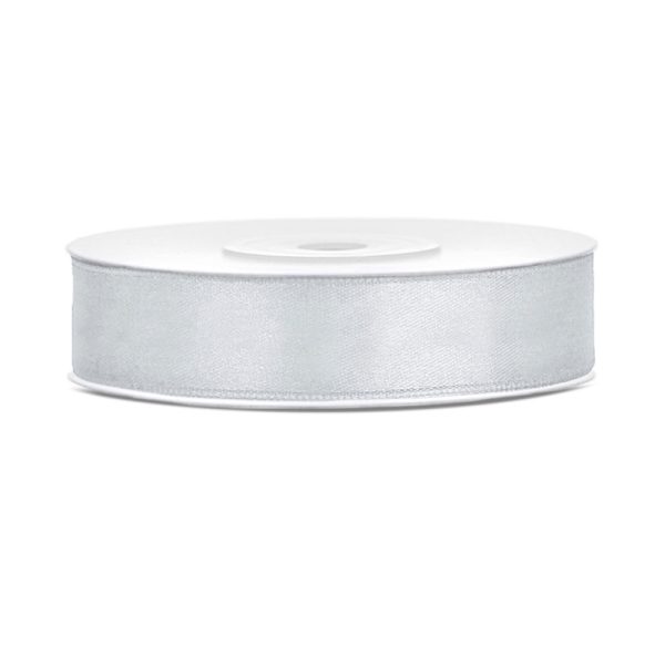 ΚΟΡΔΕΛΑ ΣΑΤΕΝ ΑΣΗΜΙ SILVER 12MM X 25M (TS12-018) PARTYDECO