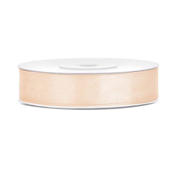 ΚΟΡΔΕΛΑ ΣΑΤΕΝ ΚΡΕΜ ΕΚΡΟΥ CREAM 12MM X 25M (TS12-079) PARTYDECO