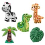 ΑΥΤΟΚΟΛΛΗΤΑ 3D STICKERS ΣΕΤ 5 ΤΕΜΑΧΙΩΝ ΣΧΕΔΙΑ ΑΝΑΓΛΥΦΑ JUNGLE TFO