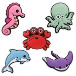 ΑΥΤΟΚΟΛΛΗΤΑ 3D STICKERS ΣΕΤ 5 ΤΕΜΑΧΙΩΝ ΣΧΕΔΙΑ ΑΝΑΓΛΥΦΑ OCEAN TFO