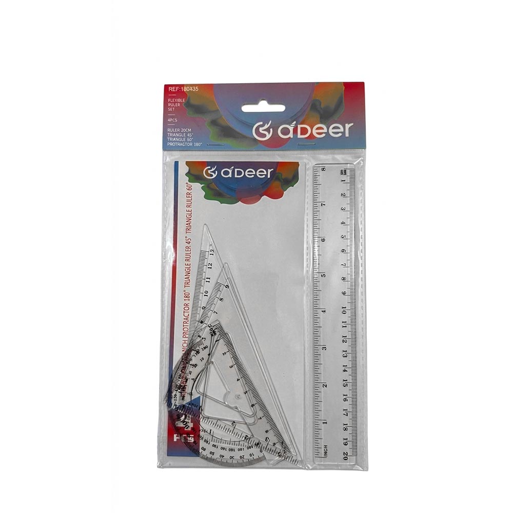 set-geometrias-geometrika-organa-diafani-4-temachia-180435-adeer ΣΕΤ ΓΕΩΜΕΤΡΙΑΣ ΓΕΩΜΕΤΡΙΚΑ ΟΡΓΑΝΑ ΔΙΑΦΑΝΗ 4 ΤΕΜΑΧΙΑ (180435) ADEER - Image 1