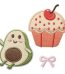 ΣΕΤ ΥΦΑΣΜΑΤΙΝΑ ΚΕΝΤΗΤΑ ΜΟΤΙΒΑ PATCHES AVOCADO 3 ΤΕΜΑΧΙΑ TFO