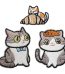 ΣΕΤ ΥΦΑΣΜΑΤΙΝΑ ΚΕΝΤΗΤΑ ΜΟΤΙΒΑ PATCHES CAT 3 ΤΕΜΑΧΙΑ TFO
