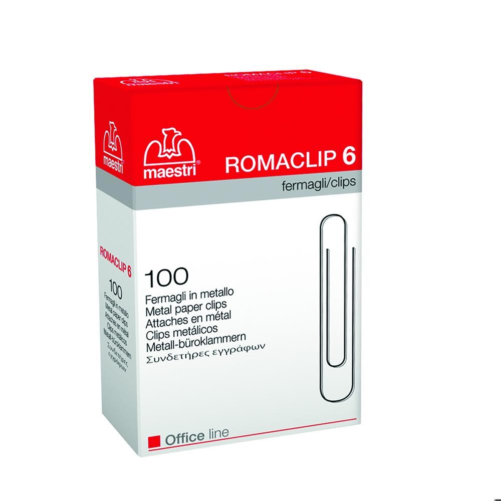syndetires-engrafon-metallikoi-maestri-no-6-100-temachia-romaclip ΣΥΝΔΕΤΗΡΕΣ ΕΓΓΡΑΦΩΝ ΜΕΤΑΛΛΙΚΟΙ MAESTRI NO 6 (100 ΤΕΜΑΧΙΑ) ROMACLIP