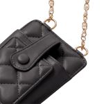 ΤΣΑΝΤΑΚΙ ΘΗΚΗ ΚΙΝΗΤΟΥ QUILTED PHONE BAG BLACK ΜΑΥΡΟ 19X10.5X2CM TFO