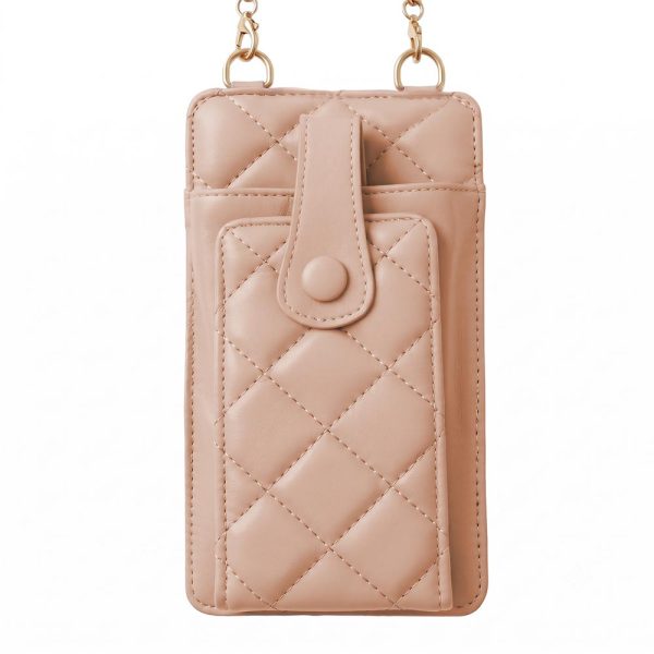 ΤΣΑΝΤΑΚΙ ΘΗΚΗ ΚΙΝΗΤΟΥ QUILTED PHONE BAG PINK ΡΟΖ 19X10.5X2CM TFO