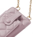 ΤΣΑΝΤΑΚΙ ΘΗΚΗ ΚΙΝΗΤΟΥ QUILTED PHONE BAG PURPLE ΜΩΒ 19X10.5X2CM TFO