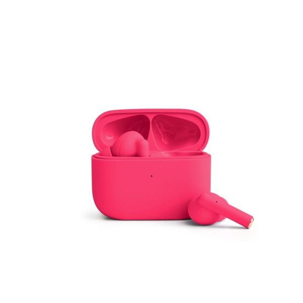 WIRELESS EARPHONES - BLUETOOTH TWS ΜΕ EMBEDDED MIC & CHARGING CASE - MAGENTA CTWS-02 COLORUM