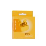 WIRELESS EARPHONES - BLUETOOTH TWS ΜΕ EMBEDDED MIC & CHARGING CASE - YELLOW CTWS-05 COLORUM