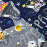 ΧΑΡΤΙΝΑ ΠΙΑΤΑ ΠΑΡΤΥ ΔΙΑΣΤΗΜΑ ΠΥΡΑΥΛΟΣ SPACE ROCKET 22.5X21.5 ΕΚ 6 ΤΜΧ TPP40 PARTYDECO - Image 4