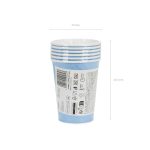 ΧΑΡΤΙΝΑ ΠΟΤΗΡΙΑ ΠΑΡΤΥ ΑΠΑΛΟ ΜΠΛΕ LIGHT BLUE 250 ML 6 ΤΜΧ KPK30-012 PARTYDECO - Image 2