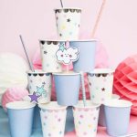 ΧΑΡΤΙΝΑ ΠΟΤΗΡΙΑ ΠΑΡΤΥ ΜΟΝΟΚΕΡΟΣ ΑΣΤΕΡΙΑ UNICORN STARS 180 ML 6 ΤΜΧ KPK11 PARTYDECO