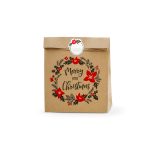 ΣΑΚΟΥΛΑ ΤΣΑΝΤΑ ΔΩΡΟΥ ΧΡΙΣΤΟΥΓΕΝΝΙΑΤΙΚΗ KRAFT MERRY LITTLE CHRISTMAS 25X11X27 ΕΚ 3 ΤΜΧ KFT20 PARTYDECO