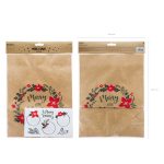 ΣΑΚΟΥΛΑ ΤΣΑΝΤΑ ΔΩΡΟΥ ΧΡΙΣΤΟΥΓΕΝΝΙΑΤΙΚΗ KRAFT MERRY LITTLE CHRISTMAS 25X11X27 ΕΚ 3 ΤΜΧ KFT20 PARTYDECO